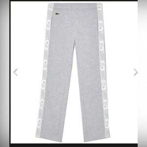 Lacoste Kids Light Gray Joggers with Logo Trim